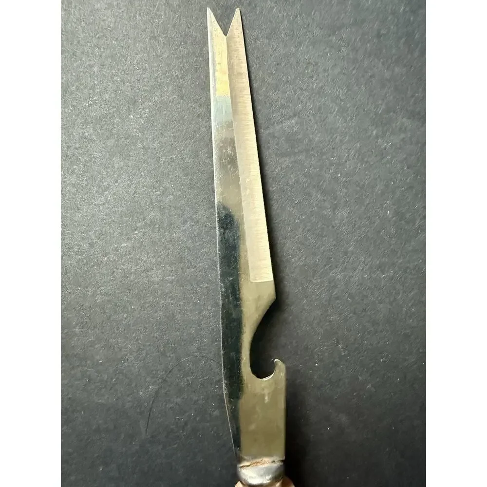 Vintage Bakelite Cheese Knife Bottle Opener Stainless Steel Charcuterie MCM